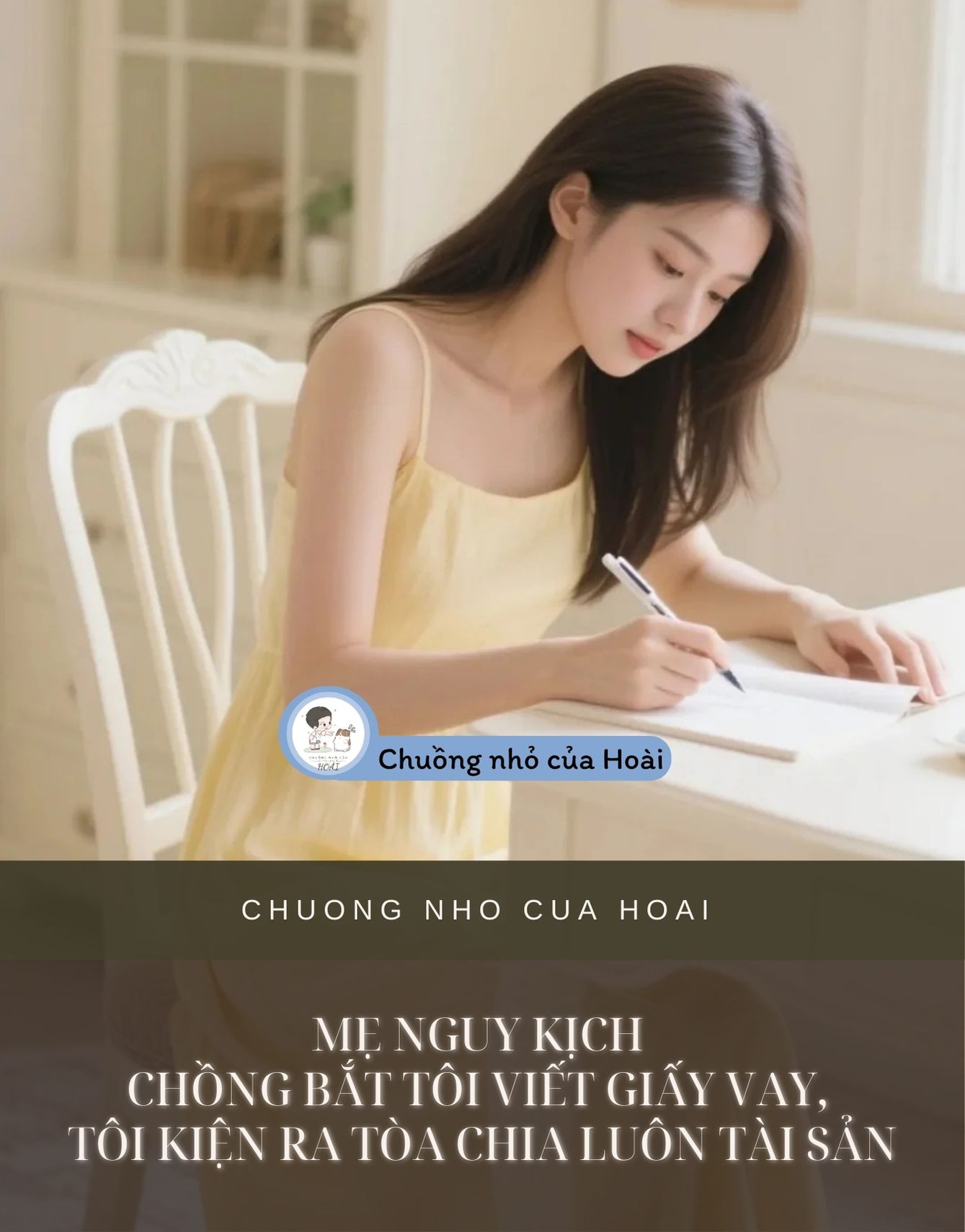 MẸ NGUY KỊCH CHỒNG BẮT TÔI VIẾT GIẤY VAY, TÔI KIỆN RA TÒA CHIA LUÔN TÀI SẢN